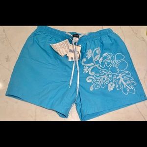 GRIGIO PERLA SWIMSUIT- turquoise with white embroidery